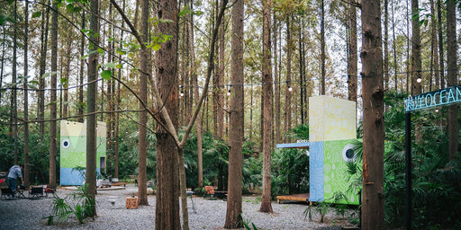 Clusters of playful lodges for wiki world's natural campsite