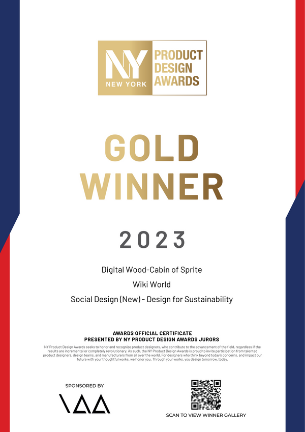Gold Winner, 2023 New York Product Design Awards, US